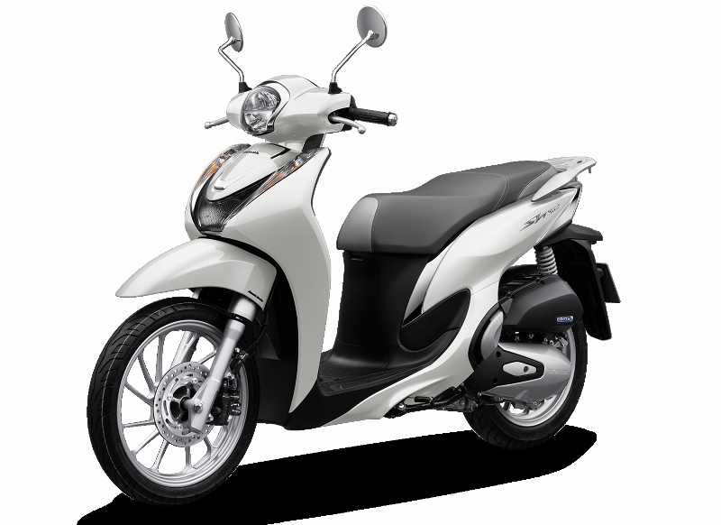 Hinh anh xe SH Mode mau xam xi mang noi bat giua pho phuong