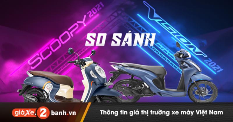 So sánh giá Scoopy 2024 và Vision 2023