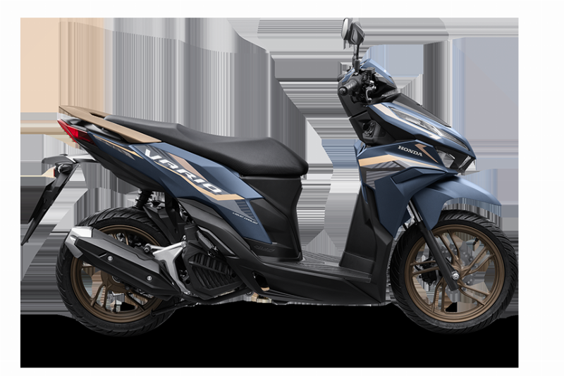 Thiết kế góc cạnh và hiện đại của mẫu xe Vario 125 màu trắng nhập khẩu, nổi bật trên nền đô thị.