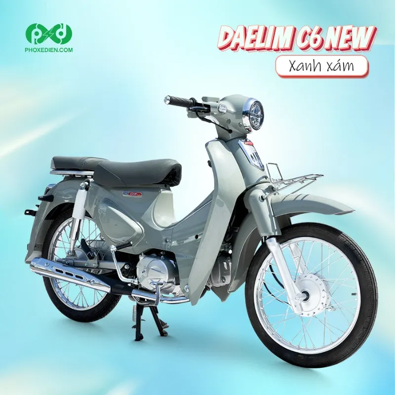 Hình ảnh minh họa thiết kế cổ điển và thanh lịch của xe Victoria 50cc trên đường phố Việt Nam