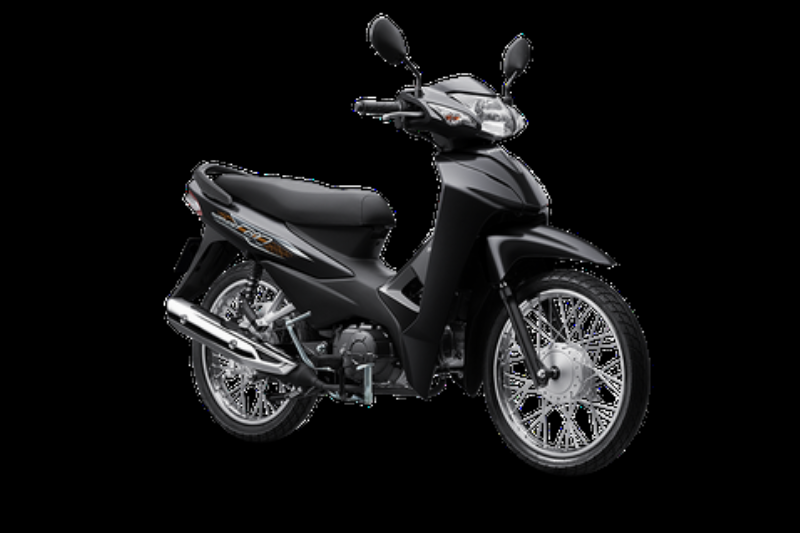 Cận cảnh động cơ 110cc của xe Honda Wave Alpha 110, hiển thị các bộ phận máy móc chính, sạch sẽ và rõ ràng.